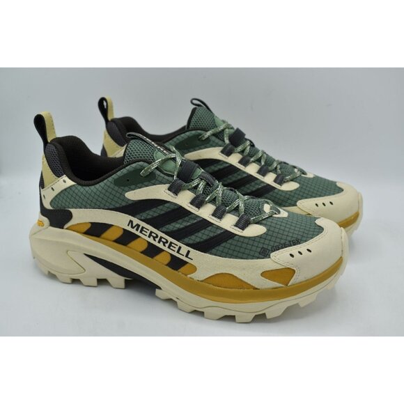 Merrell Women 11 MOAB Speed 2 GTX Gore-Tex Green Waterproof Trail Running Shoes - Picture 3 of 13